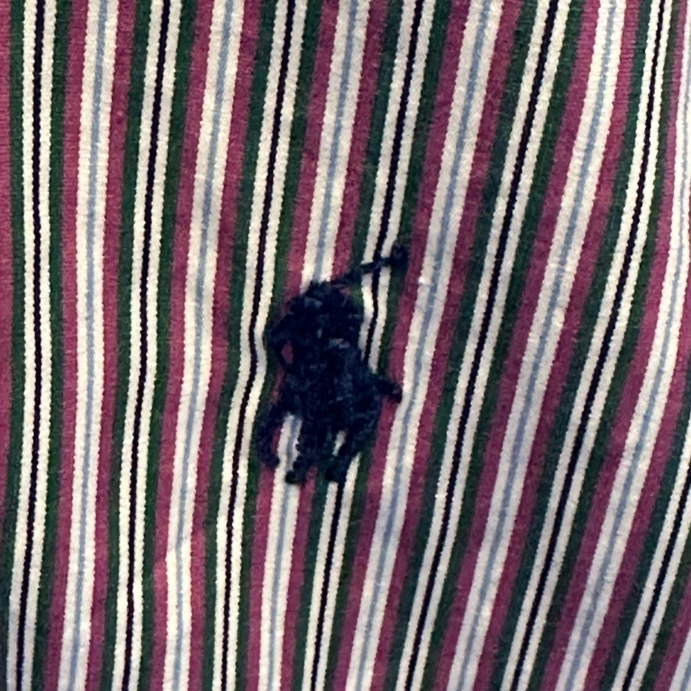 Polo Ralph Lauren Men Button-down Shirt Size 17.5 Classic Fit Striped - Picture 4 of 4